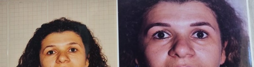 Antes e depois de maquiagem definitiva, close nas sobrancelhas e olhos