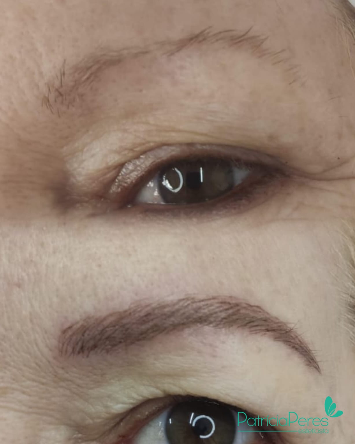 Resultado de Microblading em pele madura, antes e depois