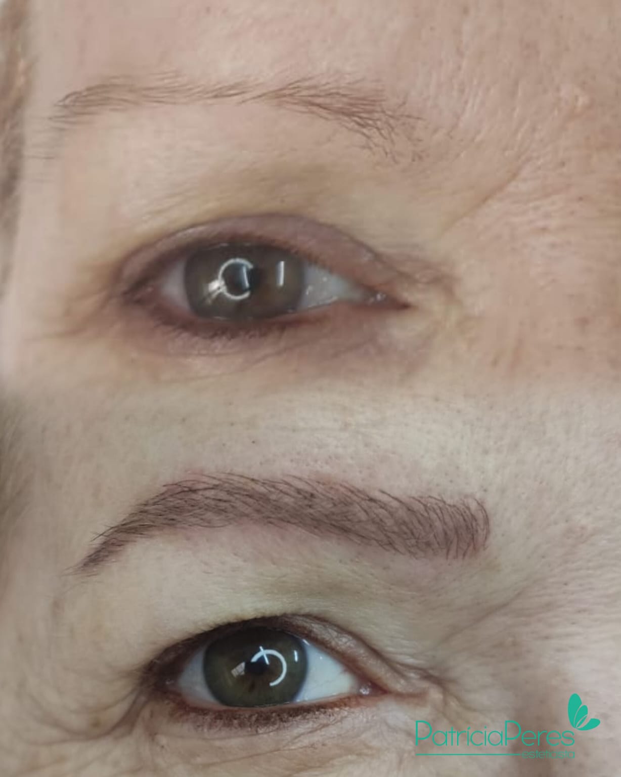 Resultado de Microblading em pele madura, antes e depois